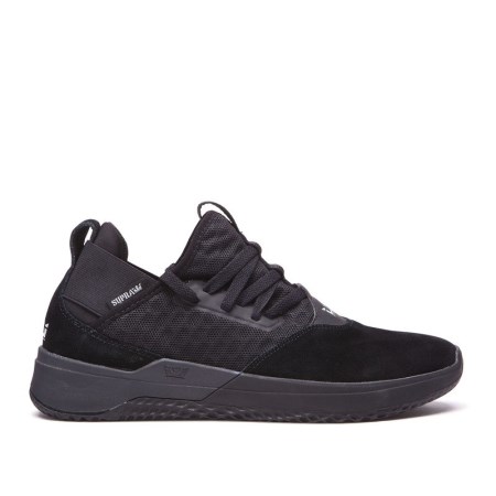 Supra Titanium Mens Low Tops Shoes Black UK 06HFX